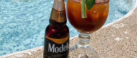 2 outdoor pools, open 9:00 AM to 9:00 PM, pool loungers