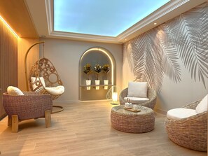 Sauna, spa, bain de vapeur, soins du corps, massage aux pierres chaudes