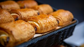 A basket of croissants.