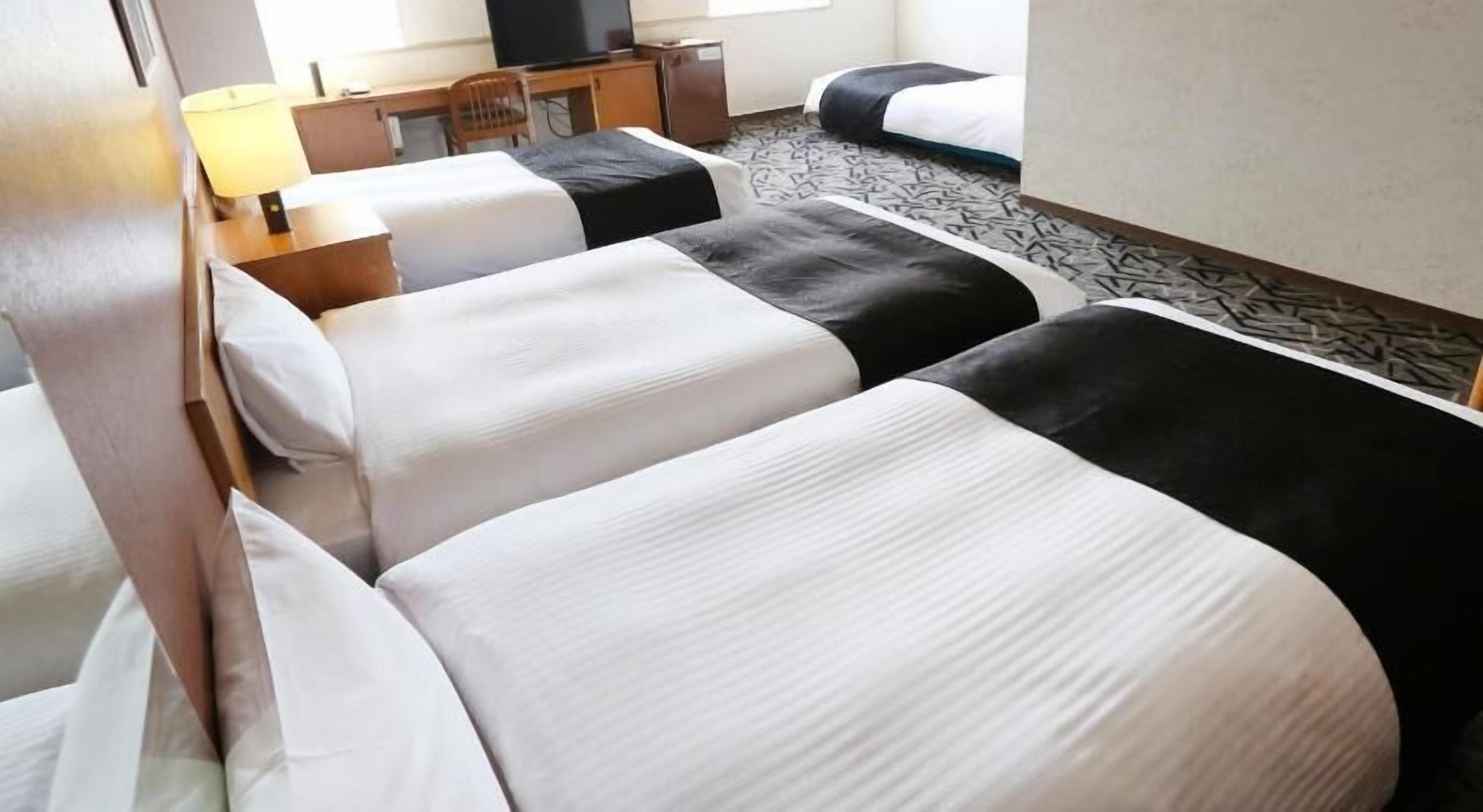 Down comforters, desk, free WiFi, bed sheets