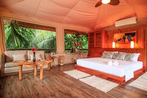 Beachfront Glamping Junior Suite | Select Comfort beds, in-room safe, individually furnished, free WiFi