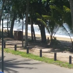 On the beach, white sand