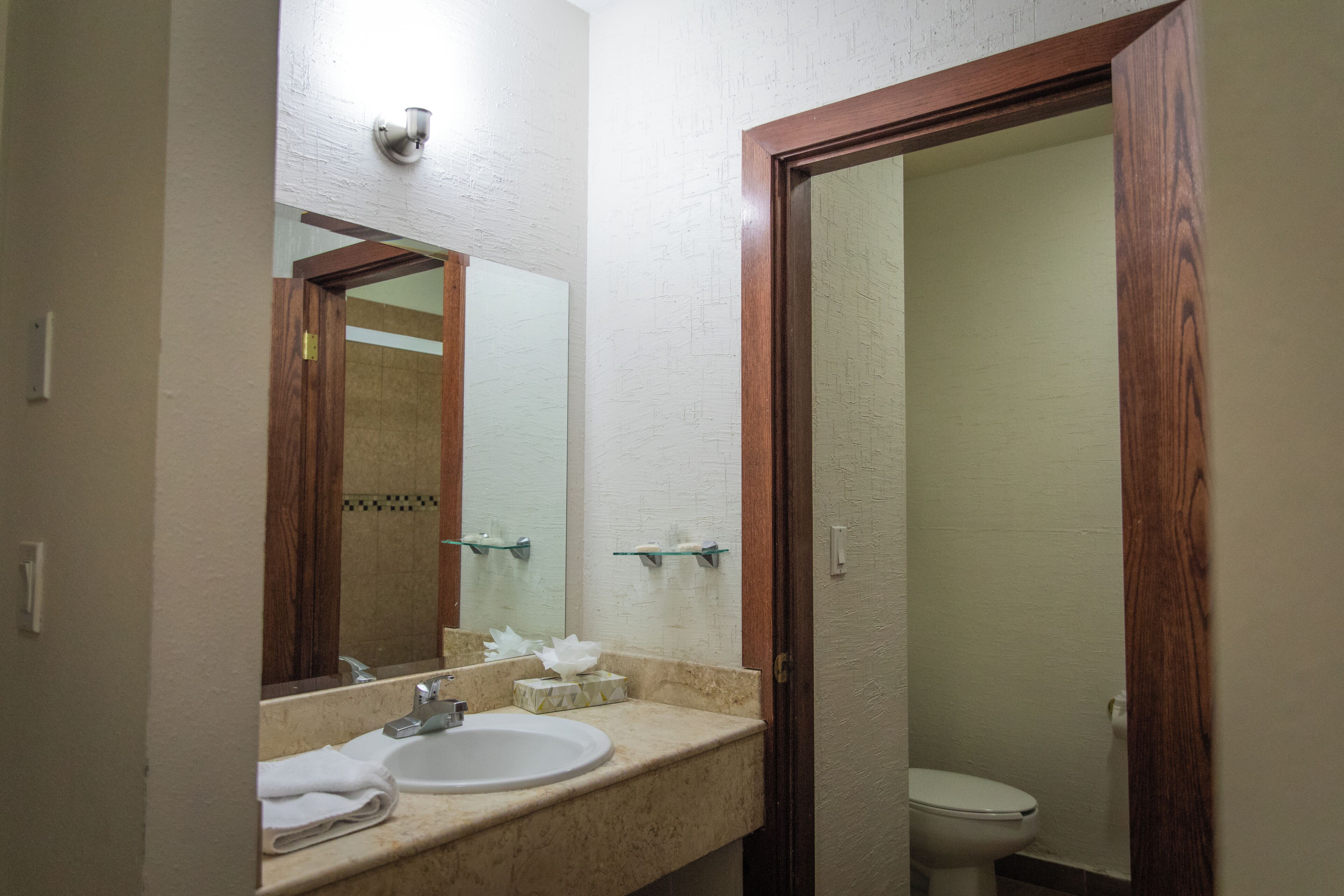 standard double room (expedia) | bathroom | shower, free toiletries, hair dryer, towels