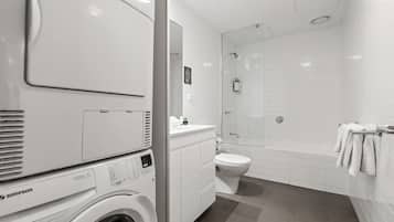 Free toiletries, hair dryer, towels