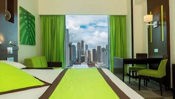 Minibar, in-room safe, desk, laptop workspace