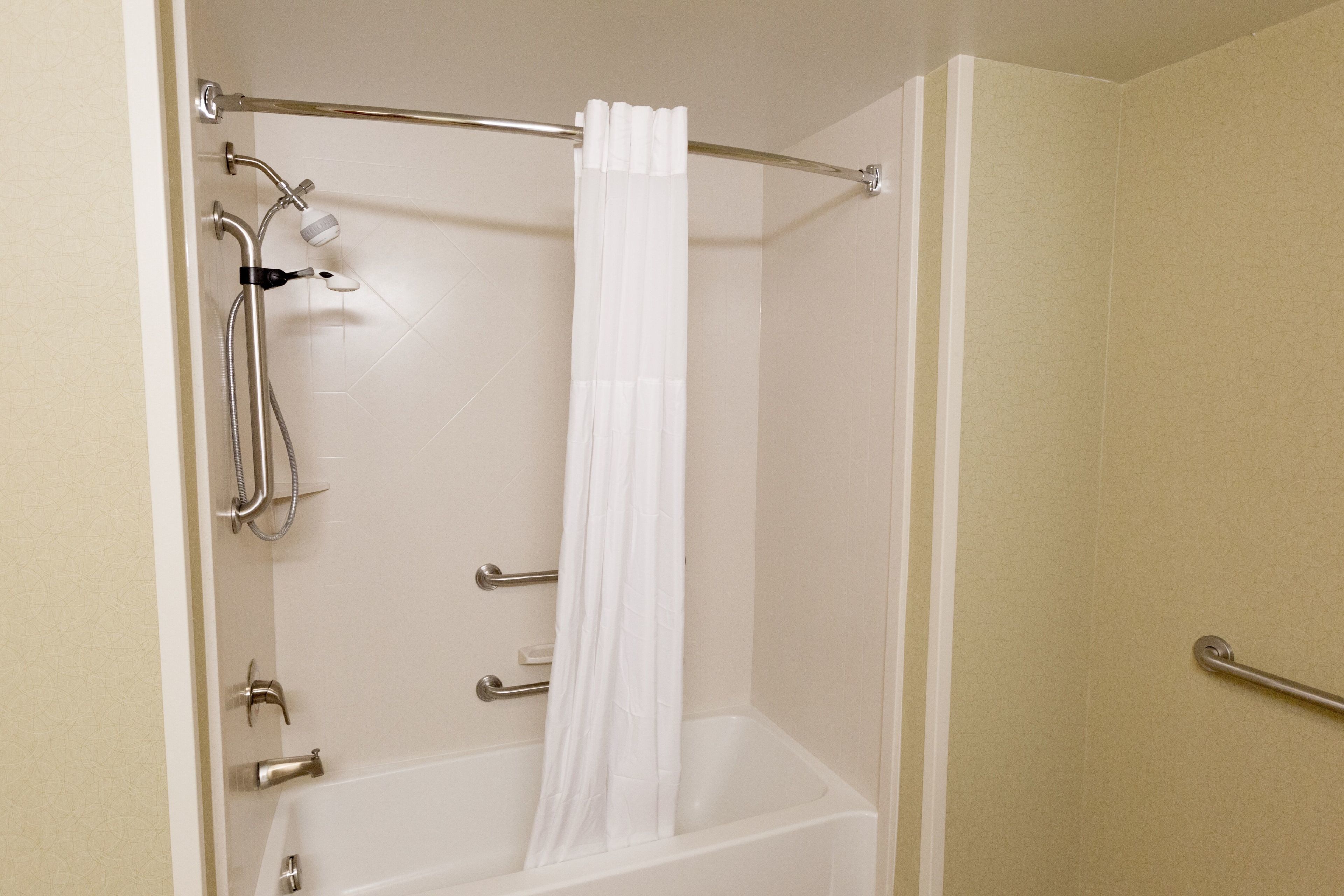 free toiletries, hair dryer, towels