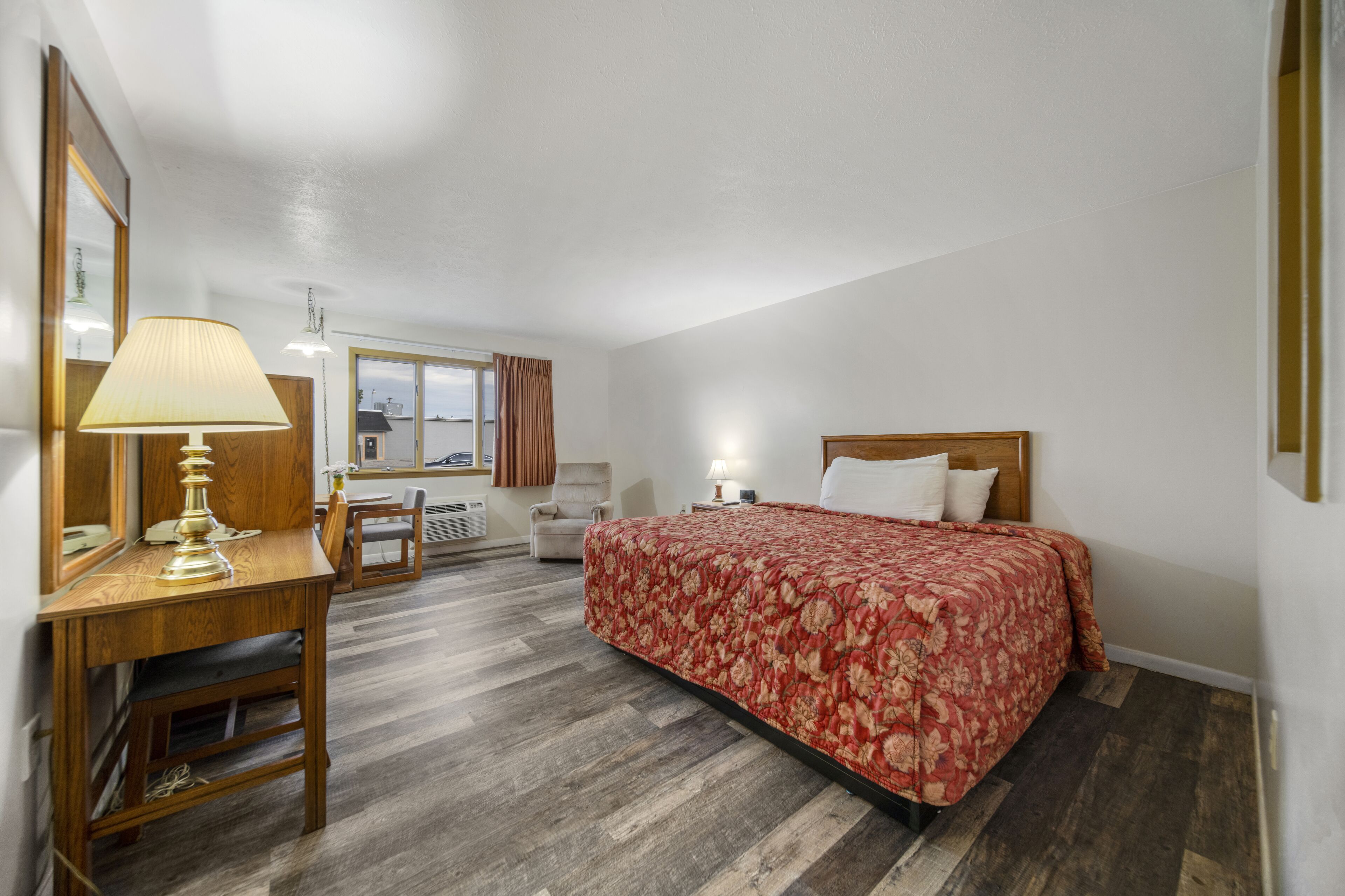 Desk, blackout curtains, iron/ironing board, free WiFi