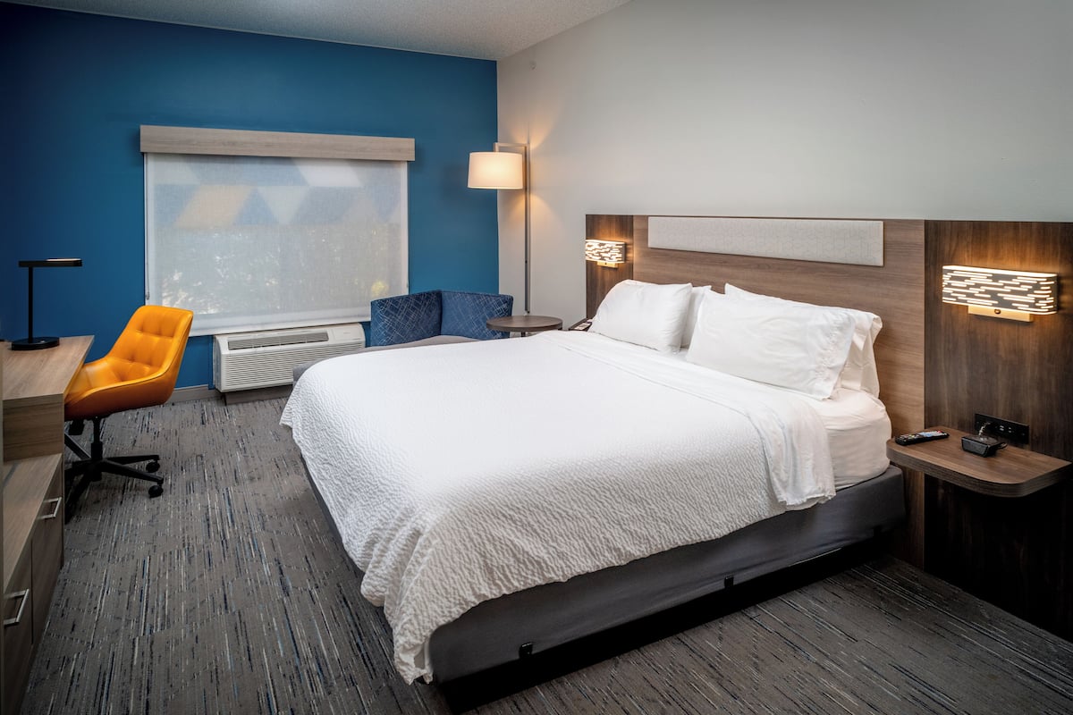 in-room safe, desk, blackout curtains, iron/ironing board