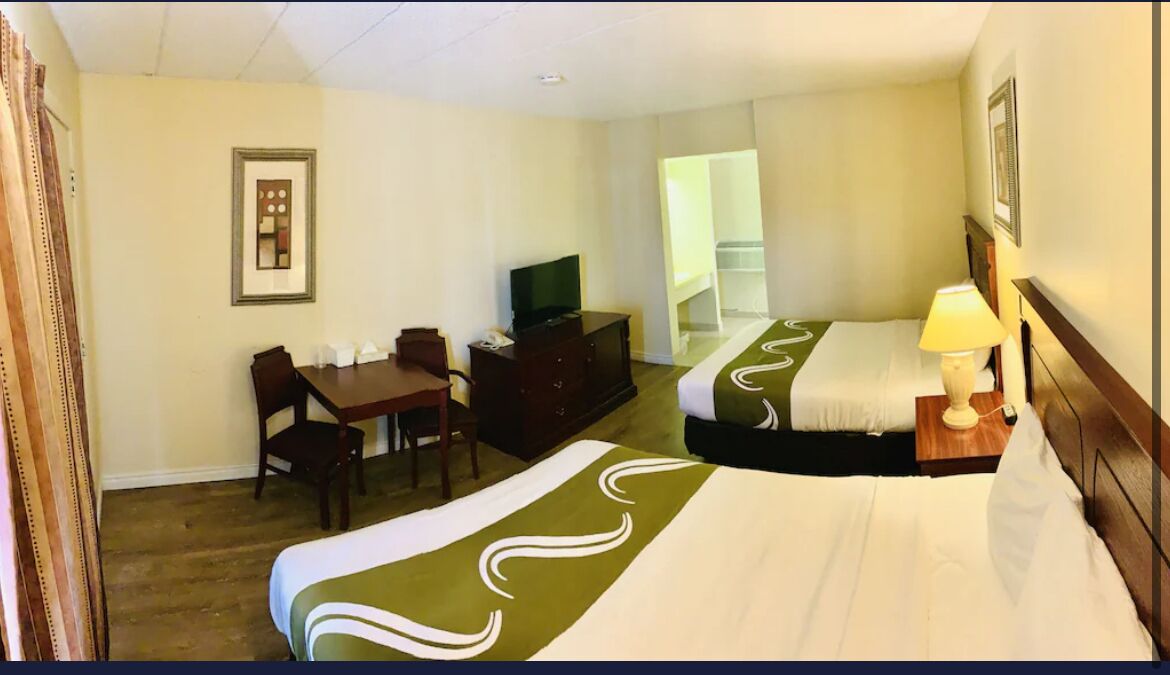 Double Room, 2 Double Beds, Microwave, Ground Floor | Pillowtop beds, desk, soundproofing, free WiFi