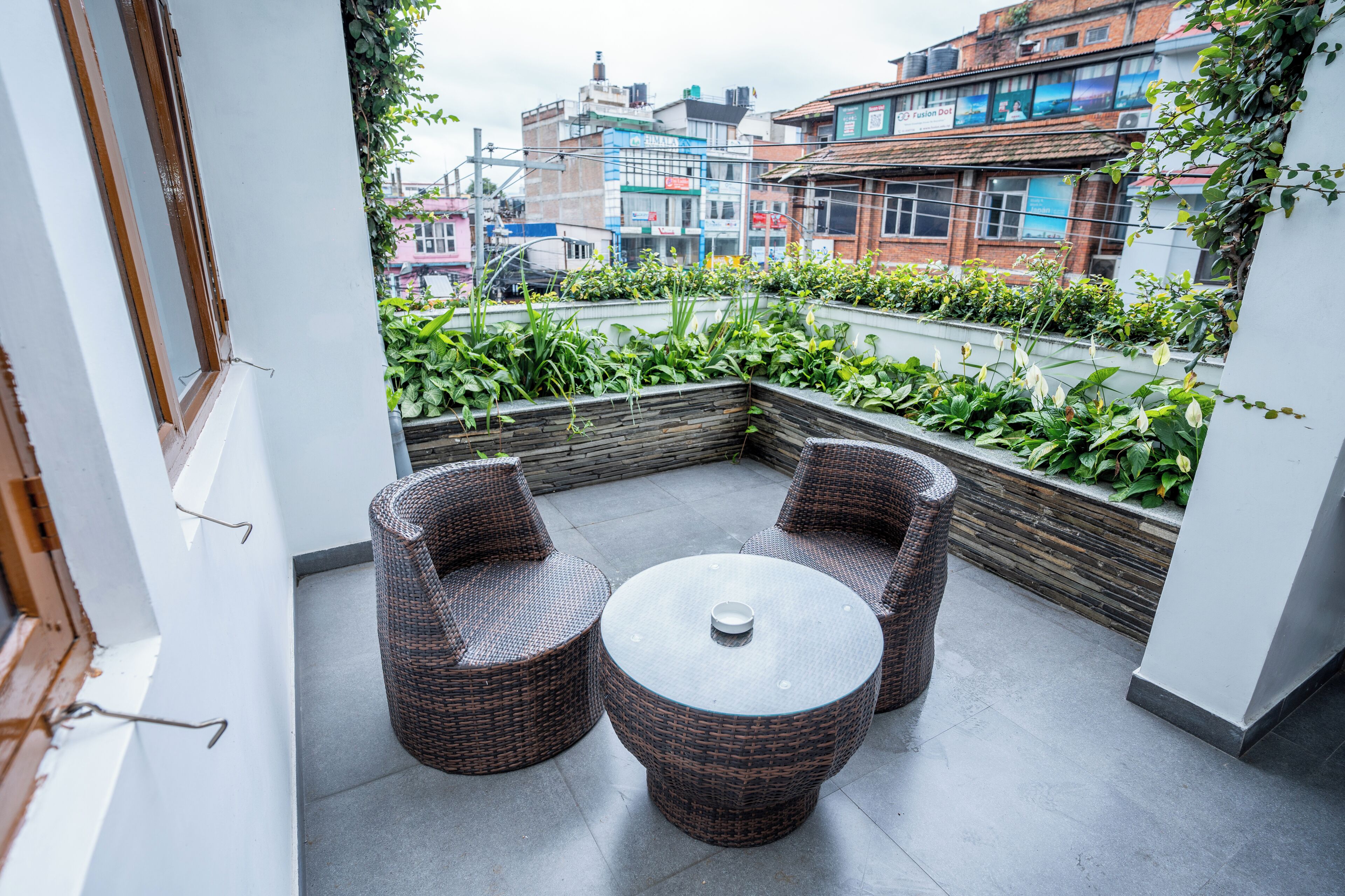 Blick von der Unterkunft