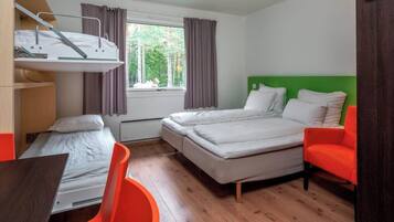 Premium bedding, pillowtop beds, desk, iron/ironing board