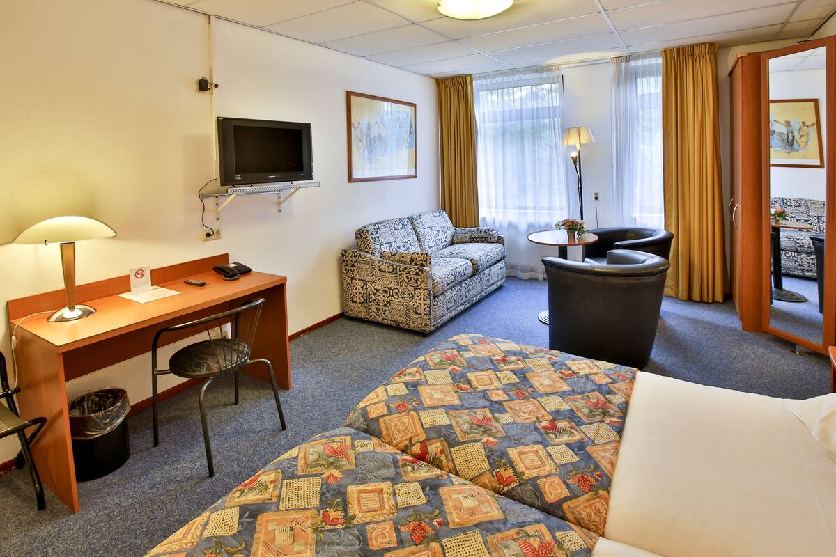 In-room safe, desk, blackout drapes, iron/ironing board