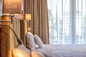 Free minibar, in-room safe, desk, blackout curtains