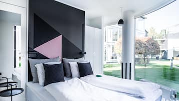 2 chambres, literie hypoallergénique, coffres-forts dans les chambres
