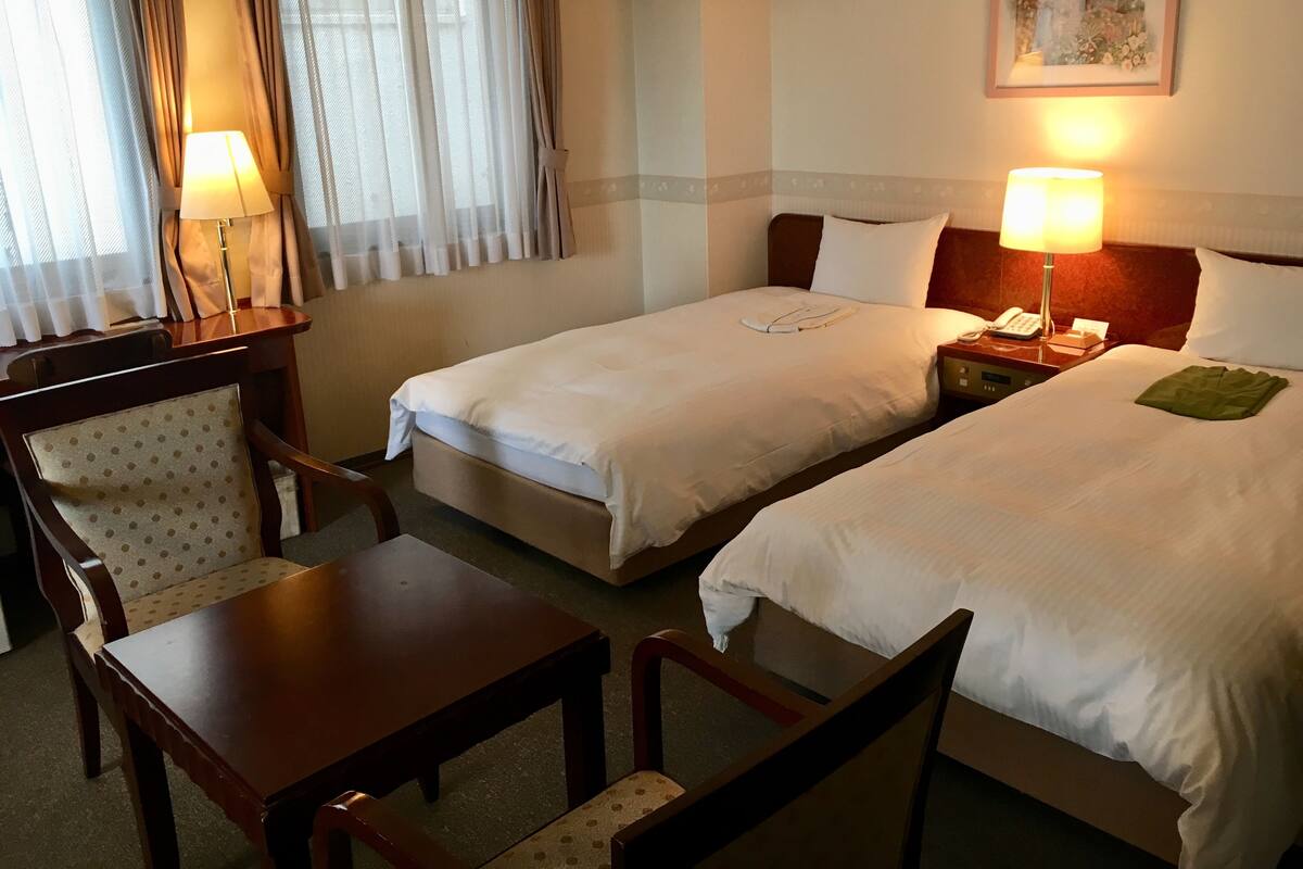 Down duvets, desk, blackout curtains, free WiFi