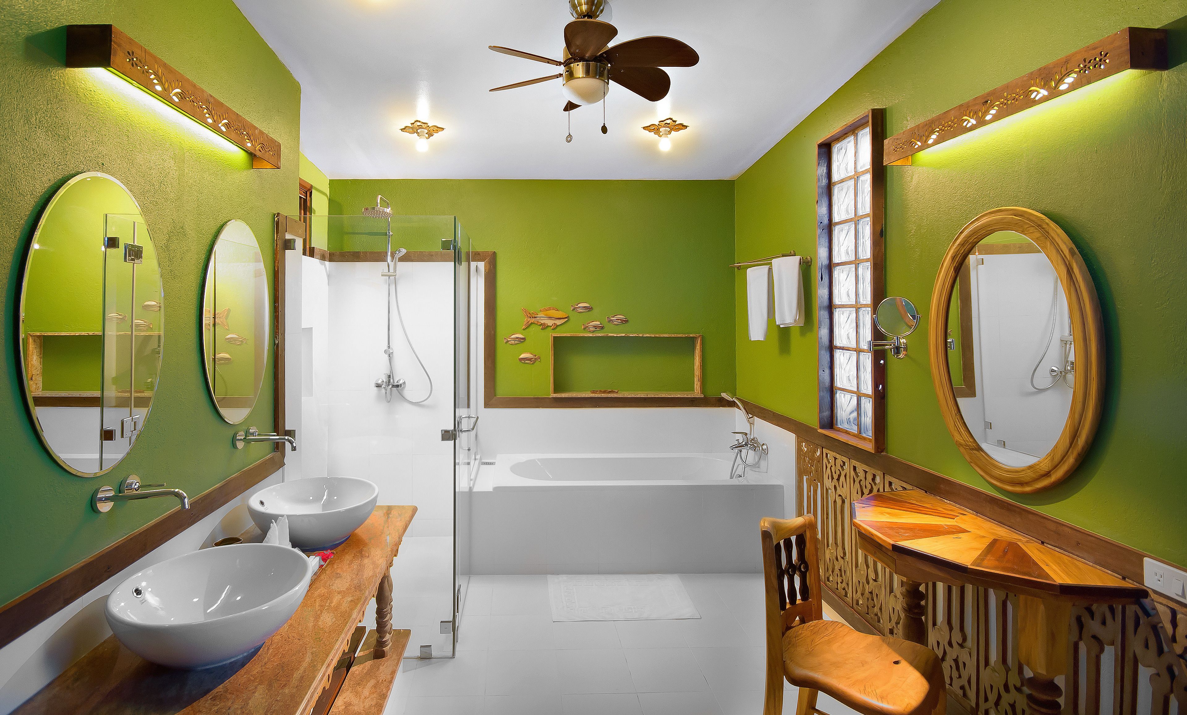 bohol house (pool villa) | bathroom | shower, free toiletries, hair dryer, bathrobes