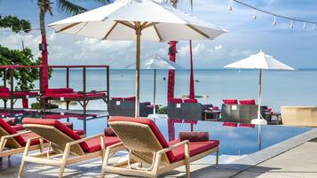 สระว่ายน้ำกลางแจ้ง, คาบาน่า (คิดค่าบริการ), ร่มริมสระว่ายน้ำ