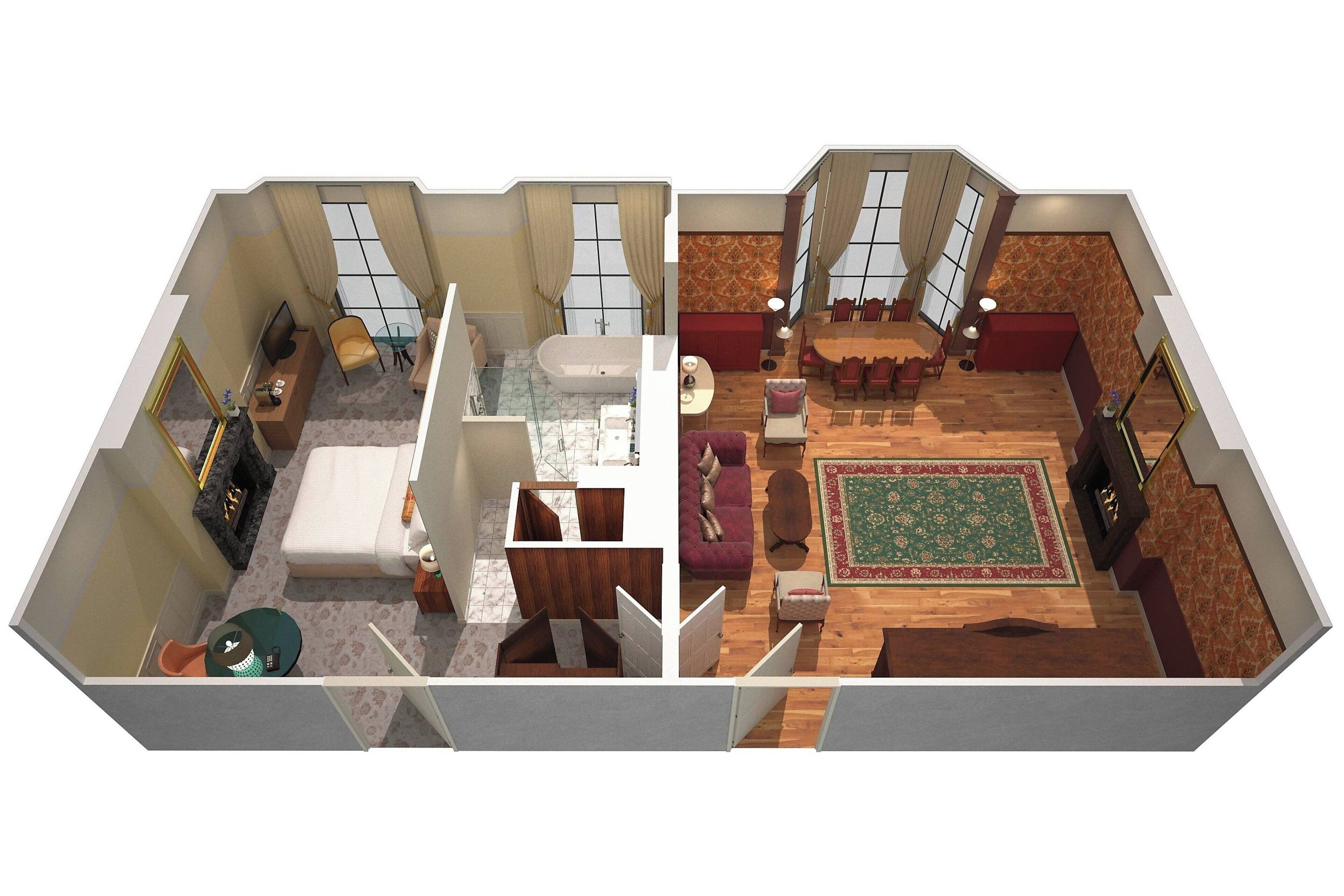 suite, 1 bedroom (sir george gilbert scott suite) | floor plan