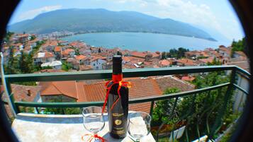 Panoramic Apartment, 1 Bedroom, Lake View | Premium bedding, desk, iron/ironing board, free cots/infant beds