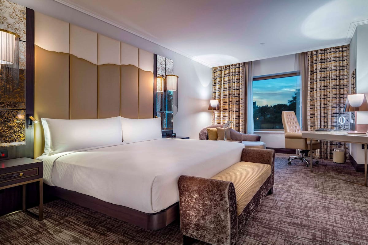 Room, 1 King Bed, Park View | Minibar, in-room safe, desk, blackout curtains