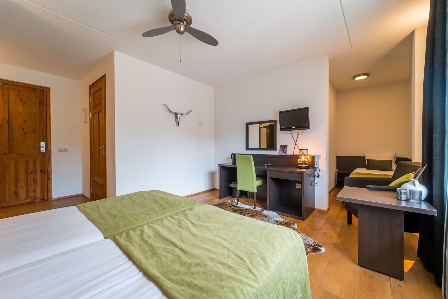 In-room safe, desk, laptop workspace, iron/ironing board