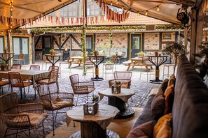 Outdoor banquet area