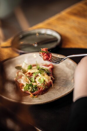 Breakfast, lunch and dinner served