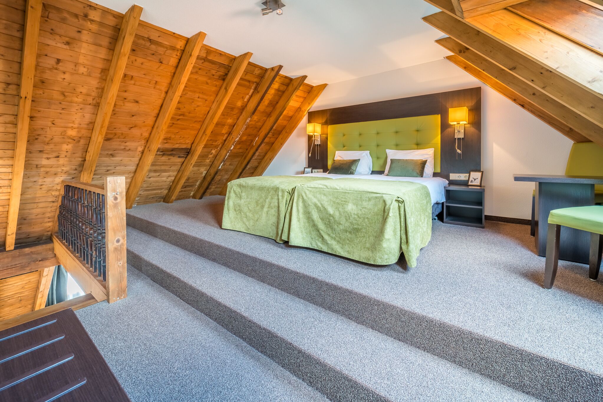 quadruple room | in-room safe, desk, laptop workspace, iron/ironing board