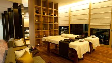 Couples treatment room(s), body treatments, aromatherapy, body wraps