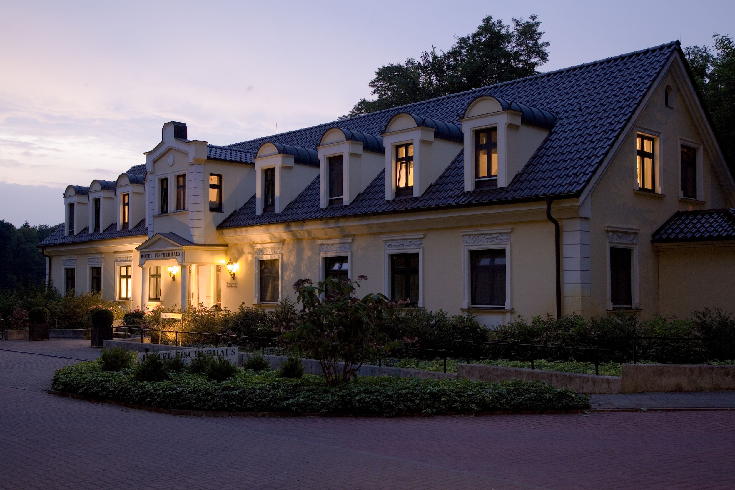 front of property – evening/night