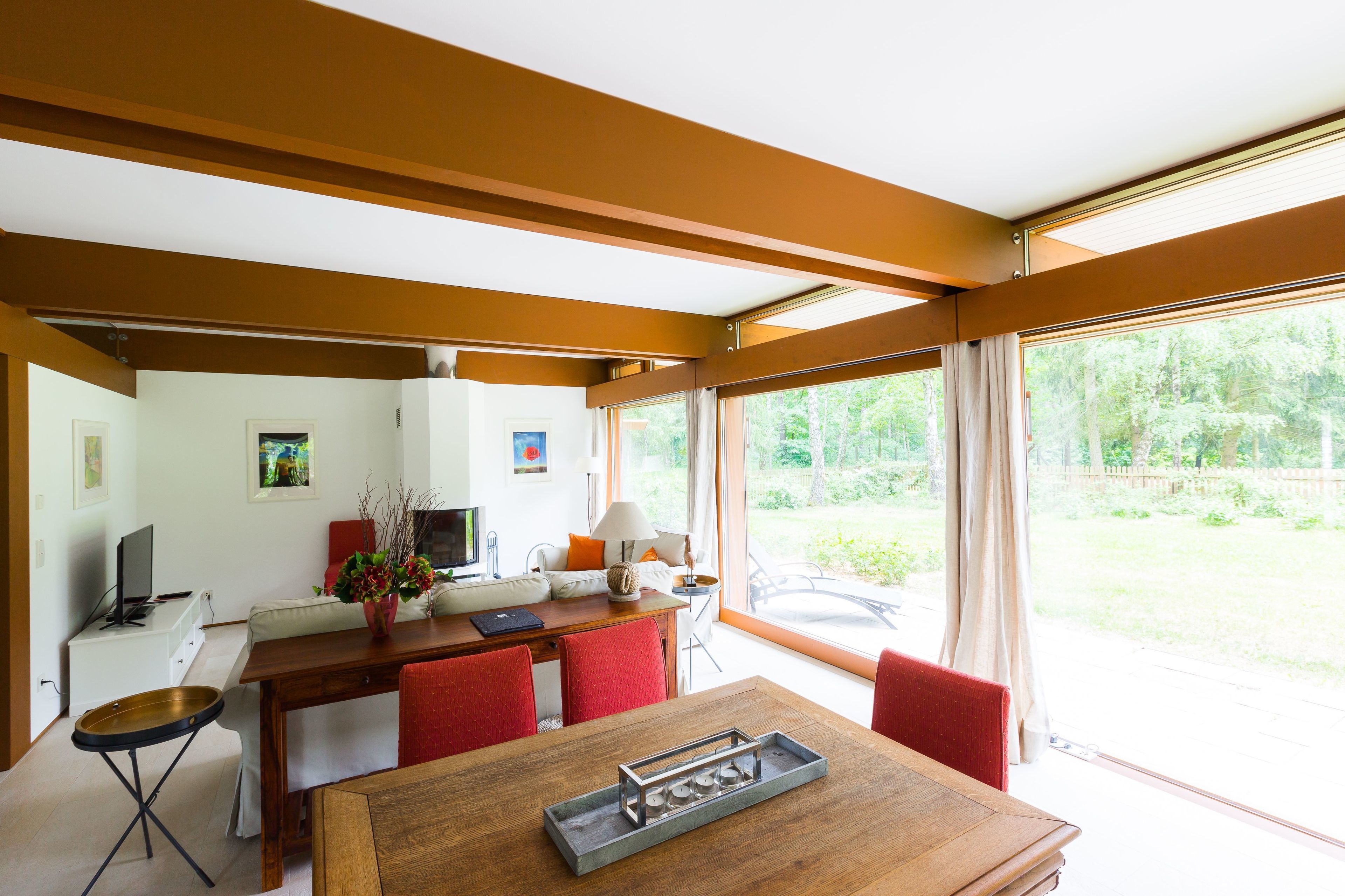 cottage, 3 bedrooms, kitchen (hufhaus) | living area | flat-screen tv