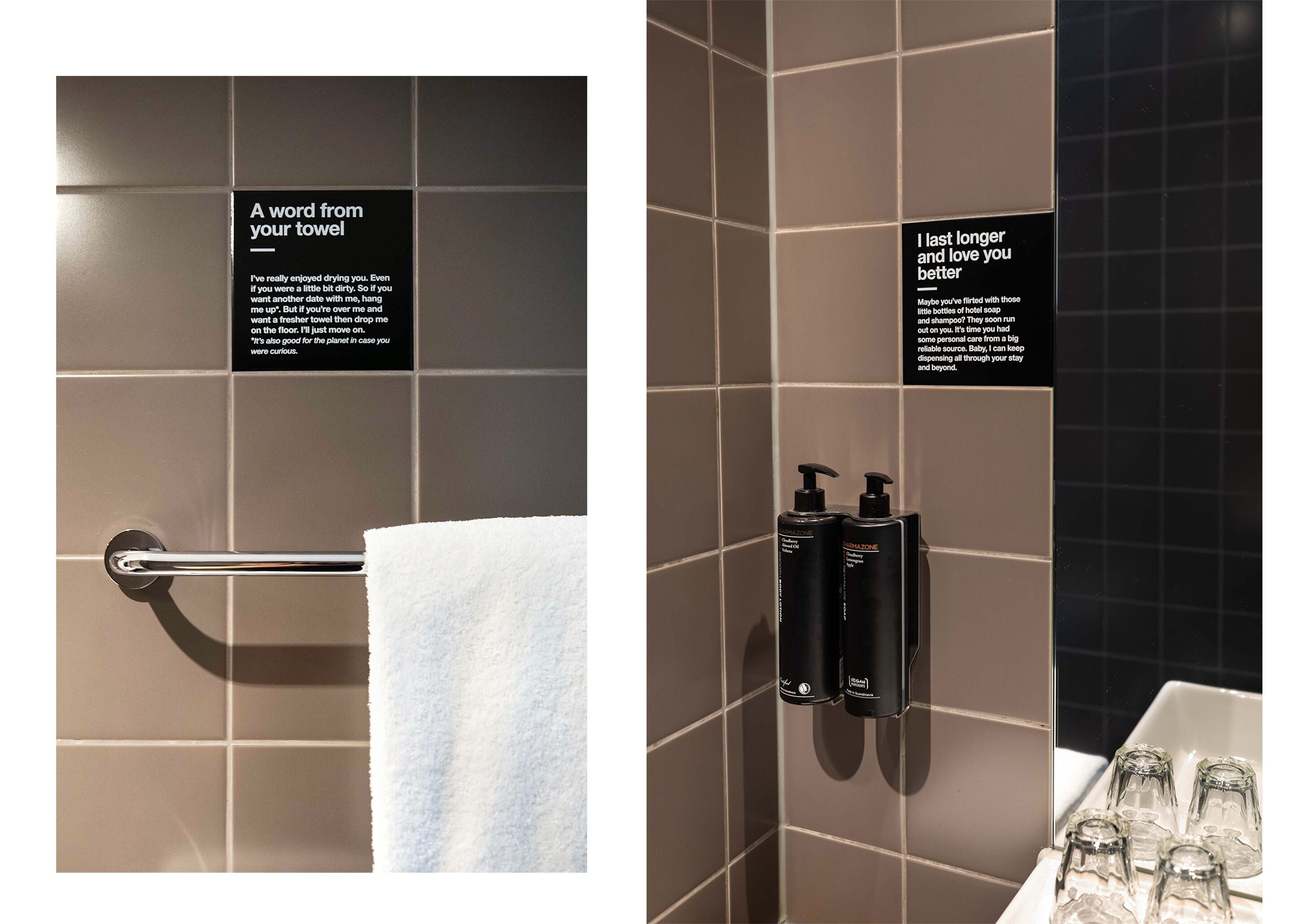 shower, eco-friendly toiletries, hair dryer, towels