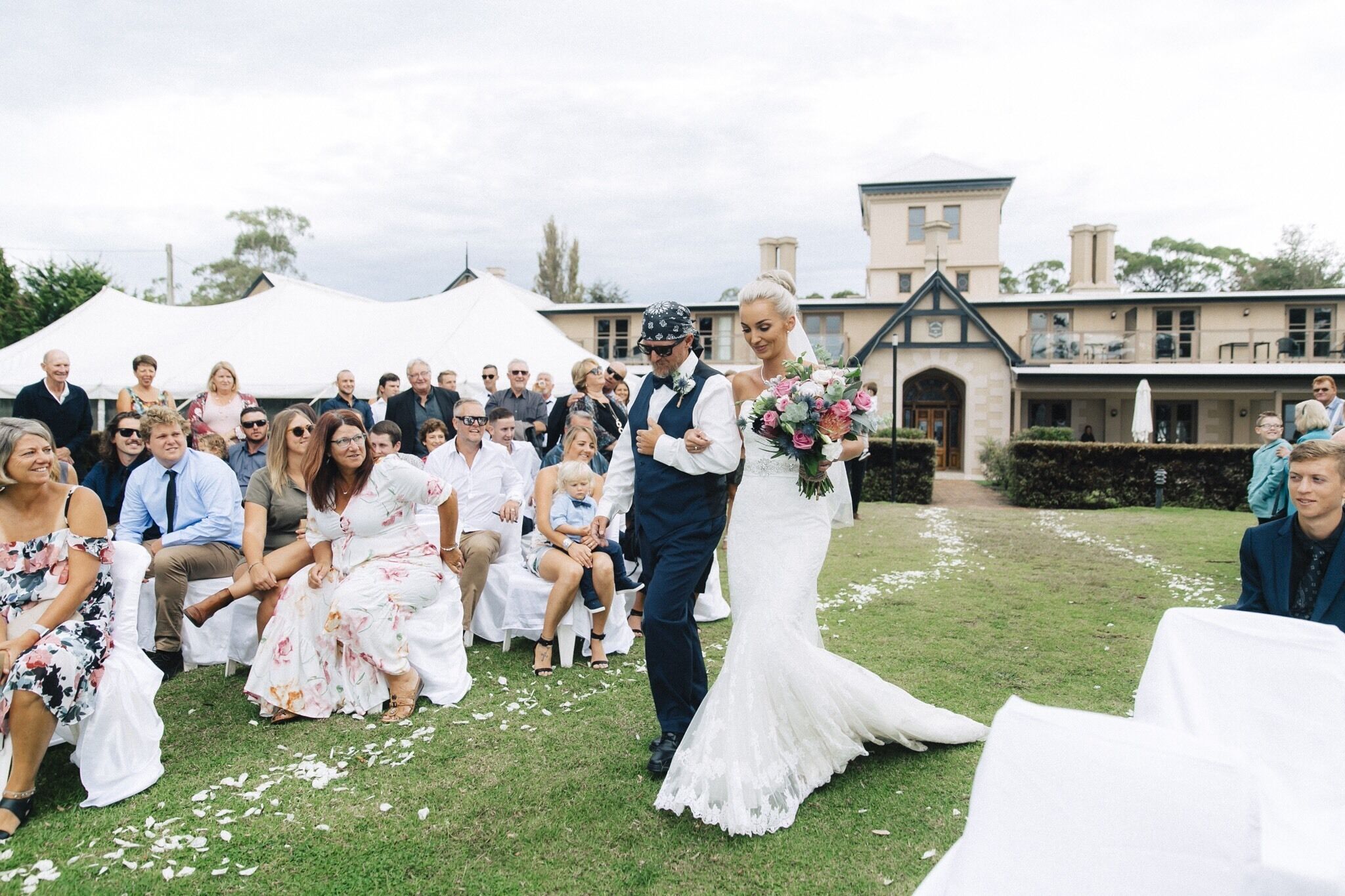 outdoor wedding area