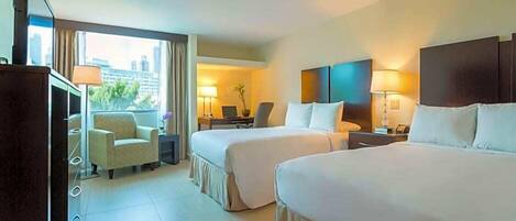 Down duvets, minibar, in-room safe, desk
