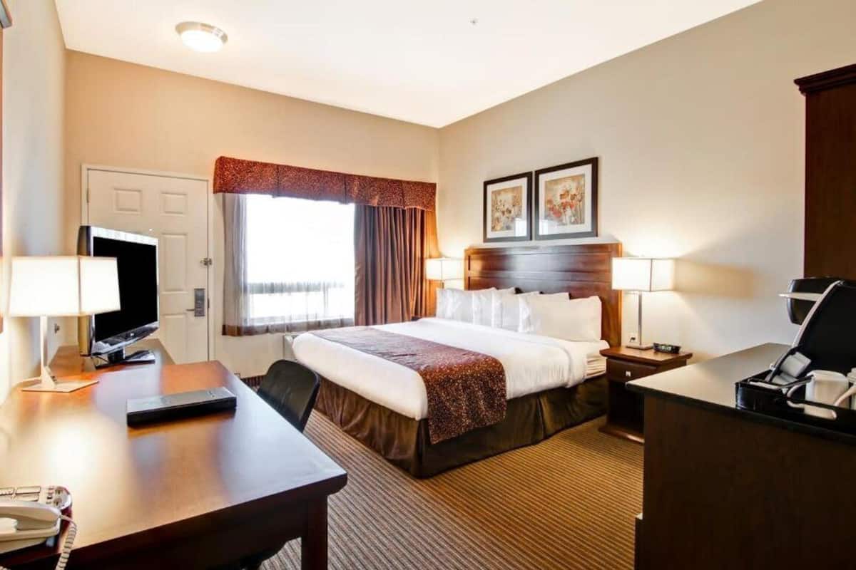 Skrivebord, arbejdsområde til bærbare computere, mørklægningsgardiner