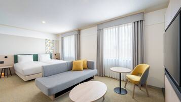 Premium Room, 2 Twin Beds (Living Area Sofa Bed) | In-room safe, desk, blackout drapes, soundproofing