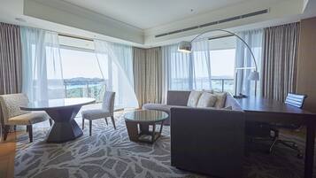 50-inch flat-screen TV with satellite channels, TV, DVD player