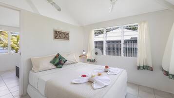 In-room safe, desk, iron/ironing board (on request), bed sheets