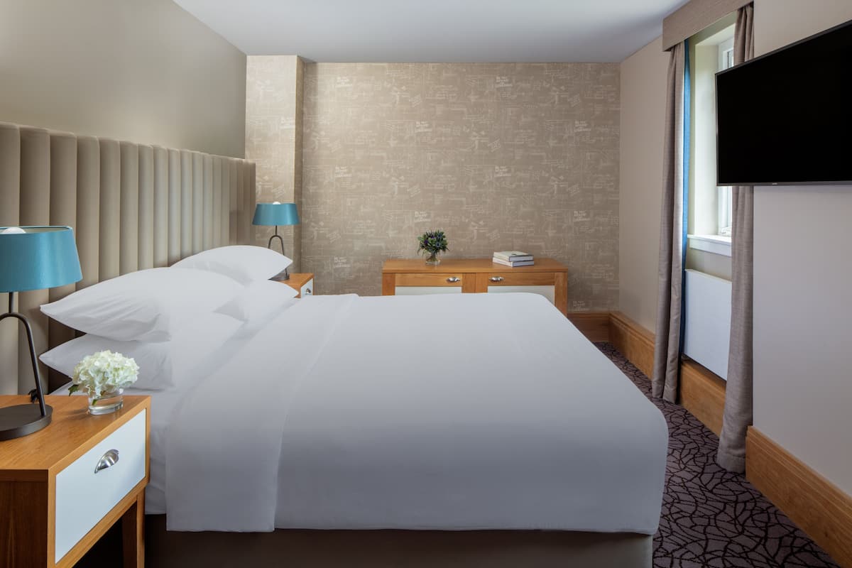 In-room safe, desk, laptop workspace, iron/ironing board