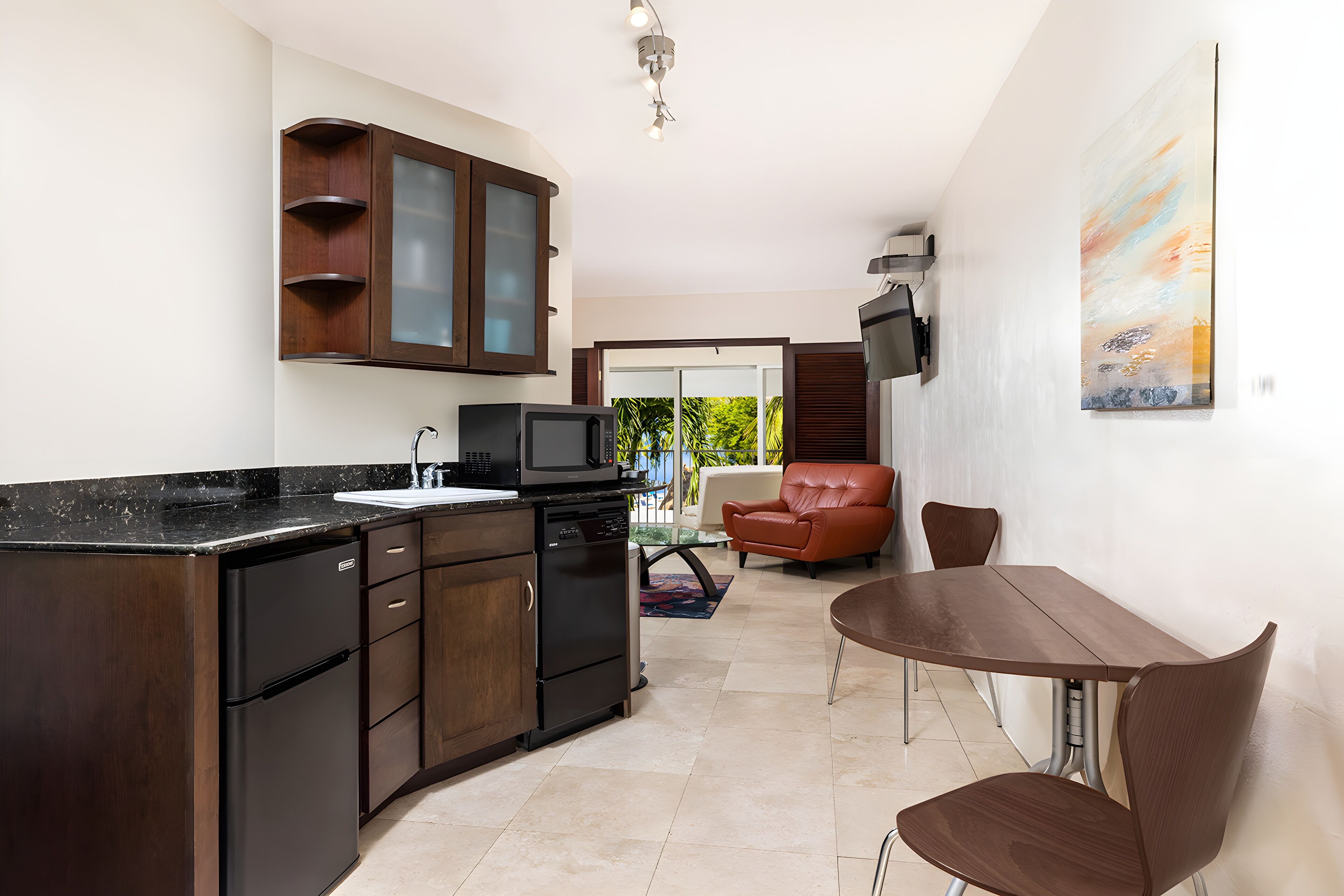 celeste deluxe sea view suite  | private kitchen | fridge, microwave, dishwasher, coffee/tea maker