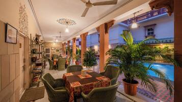 Deluxe Double or Twin Room, 1 Bedroom, Balcony, Courtyard Area | Terrace/patio