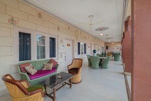 Deluxe Double or Twin Room, 1 Bedroom, Balcony, Courtyard Area | Terrace/patio