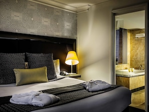 In-room safe, desk, laptop workspace, blackout curtains