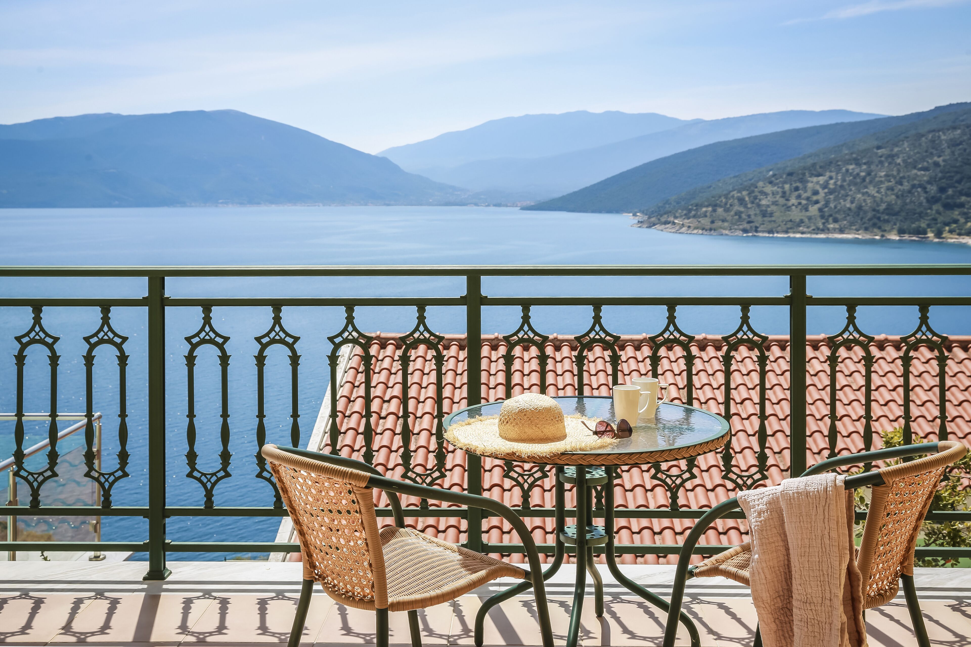 Villa, 1 camera da letto, piscina privata, vista mare | Biancheria da letto di alta qualità, cassaforte in camera