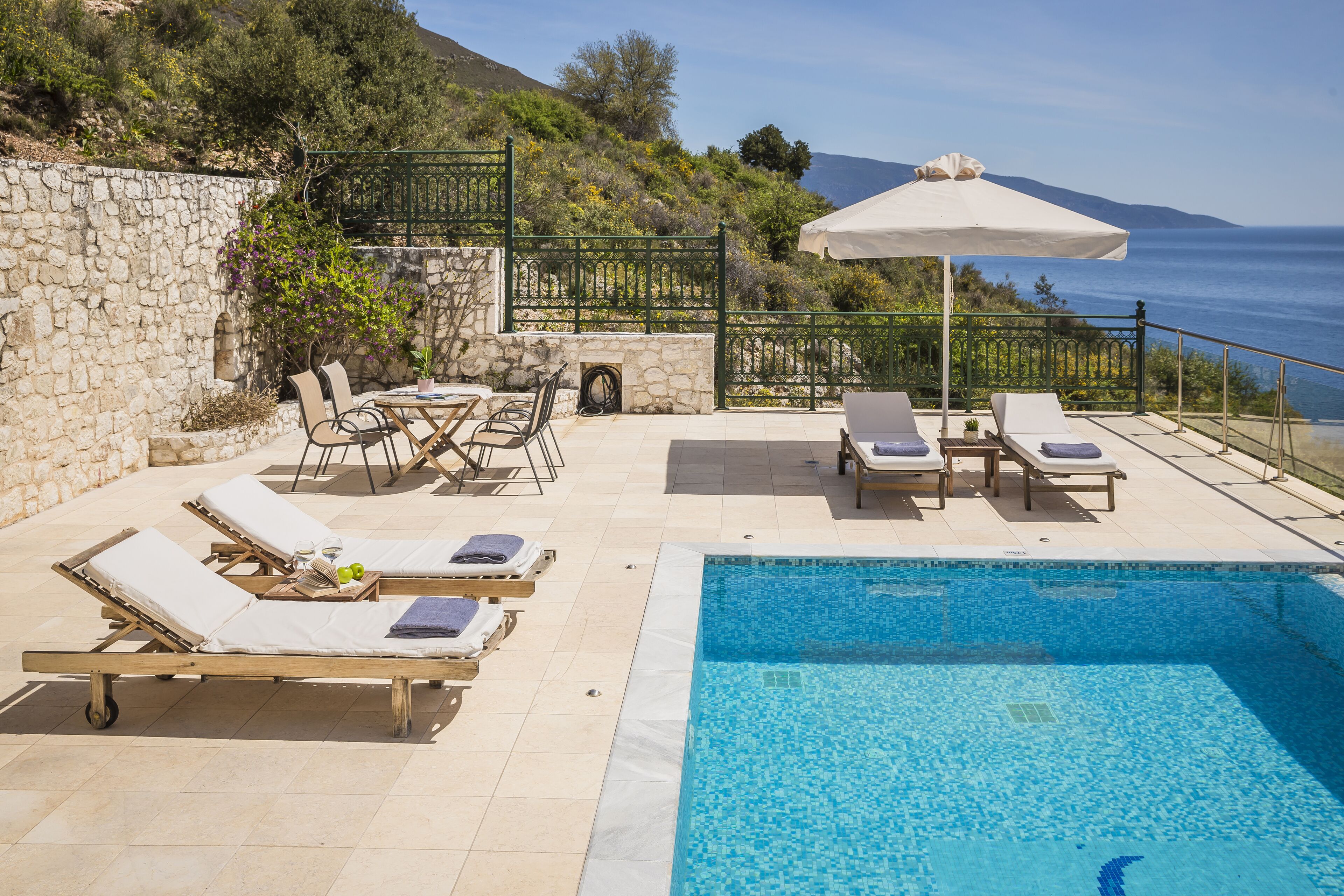 villa, 2 bedrooms, private pool, sea view | 2 bedrooms, premium bedding, in-room safe, individually decorated