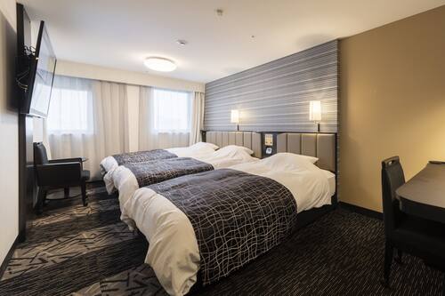 Premium bedding, desk, free WiFi, bed sheets