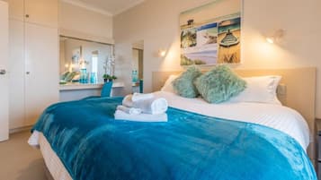 Individually decorated, individually furnished, desk, iron/ironing board