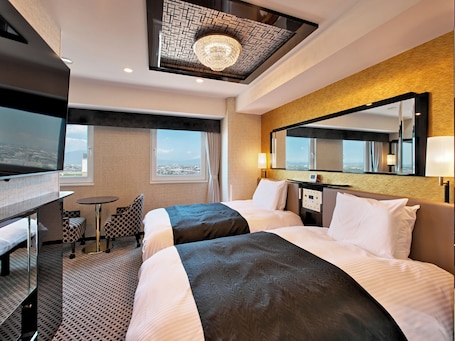 Deluxe Twin Room, Non Smoking (New Wing) | Desk, free WiFi, bed sheets. APA Hotel Niigata Tsubamesanjo Ekimae