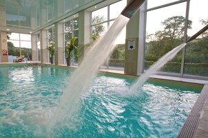 Indoor pool, open 8:00 AM to 7:30 PM, sun loungers