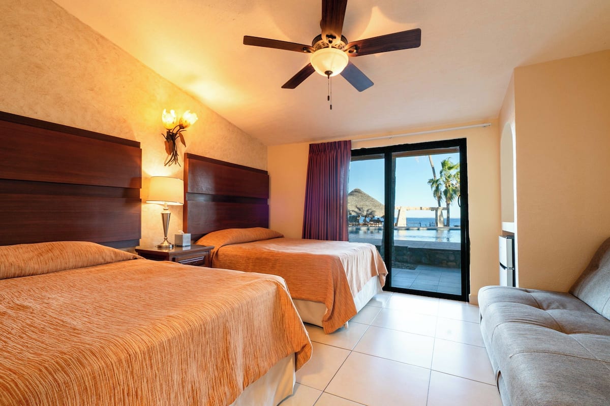 Standard Room, 2 Double Beds, Pool View, Poolside | In-room safe, individually furnished, iron/ironing board